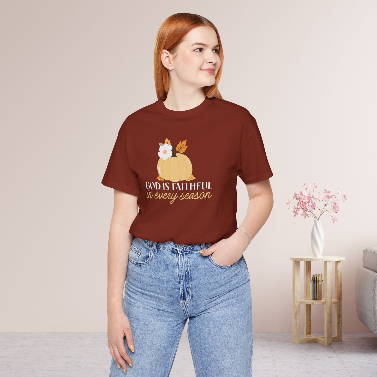 God is Faithful in Every Season Soft Cotton Tee
