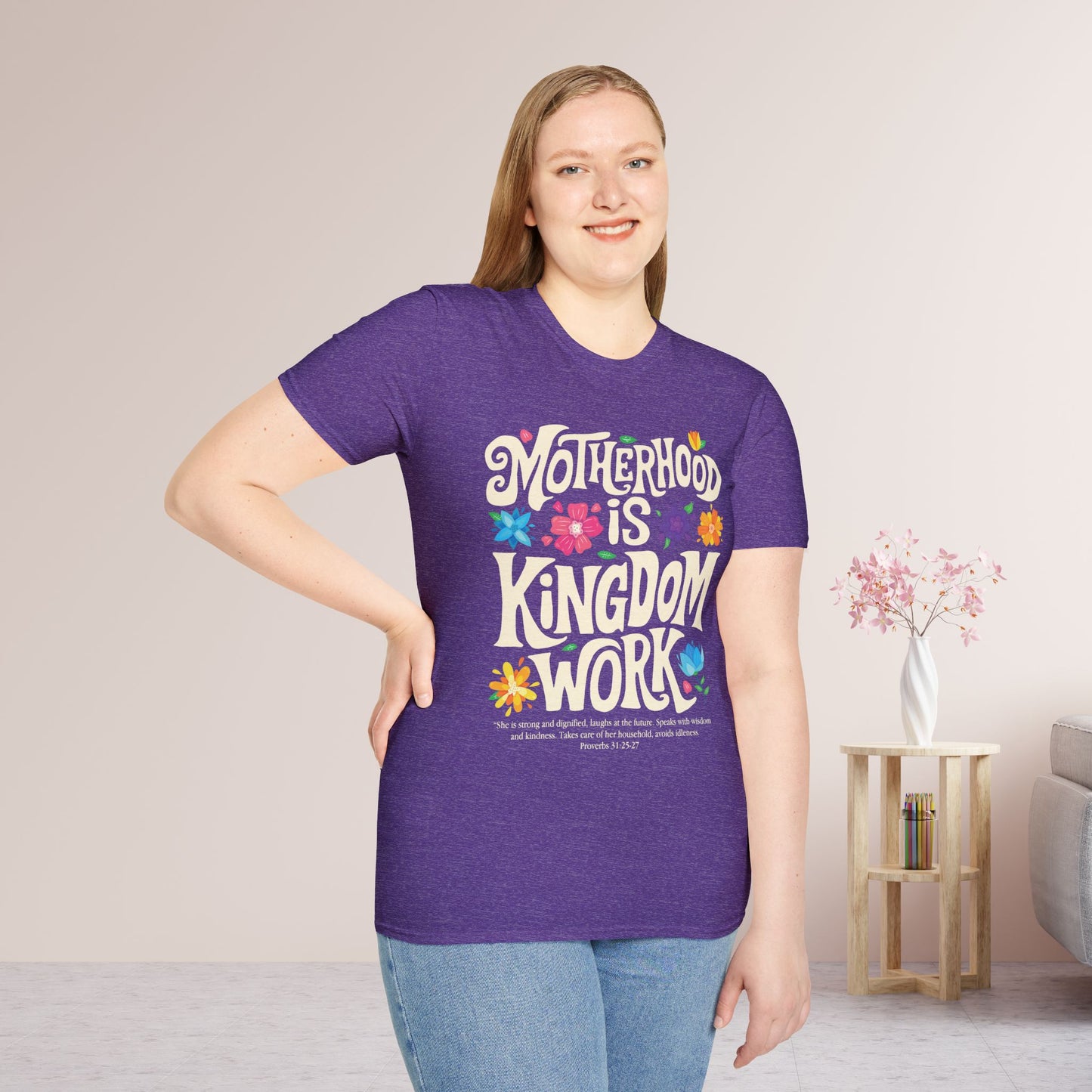 Motherhood is Kingdom Work Softstyle T-shirt