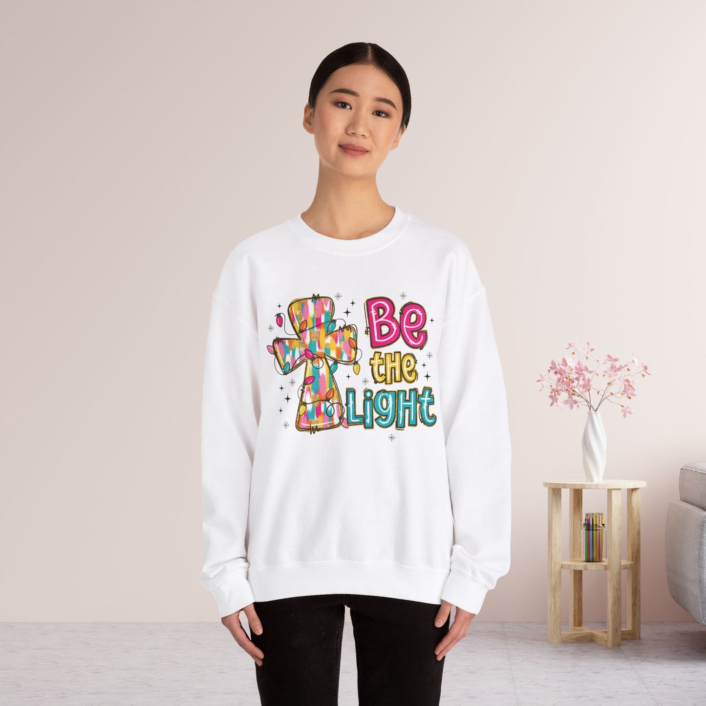 Be The Light Christian Sweatshirt - Christmas Pullover