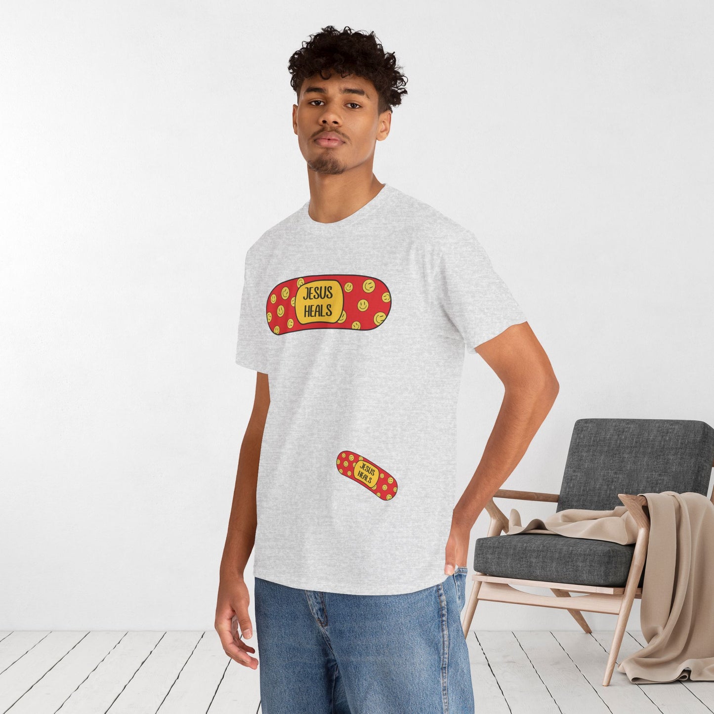 Jesus Heals Heavy Cotton Tee