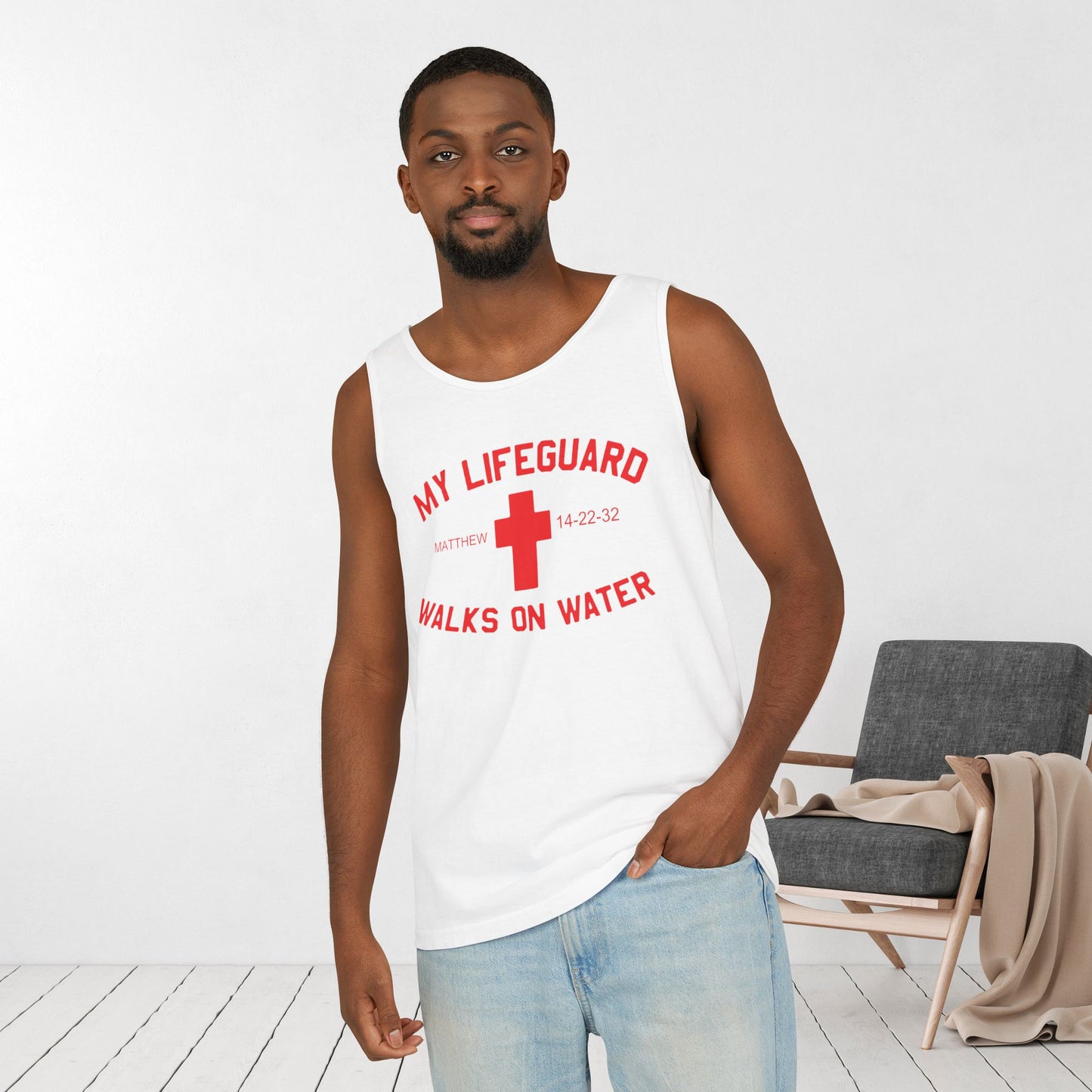 My Lifeguard Walks on Water Comfort Colors Garment-Dyed Tank Top