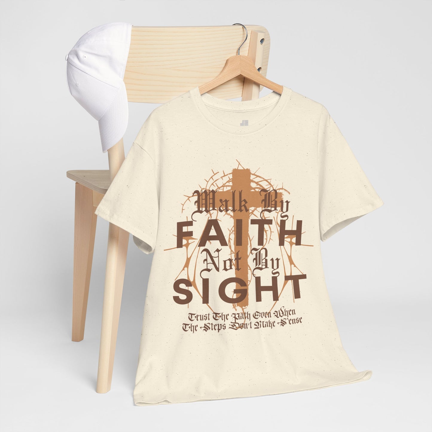 Walk by Faith Not by Sight Heavy Cotton Tee