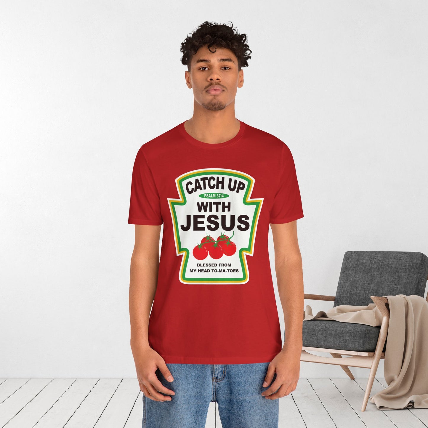 Catch Up with Jesus Soft Cotton Tee - Psalm 37:4