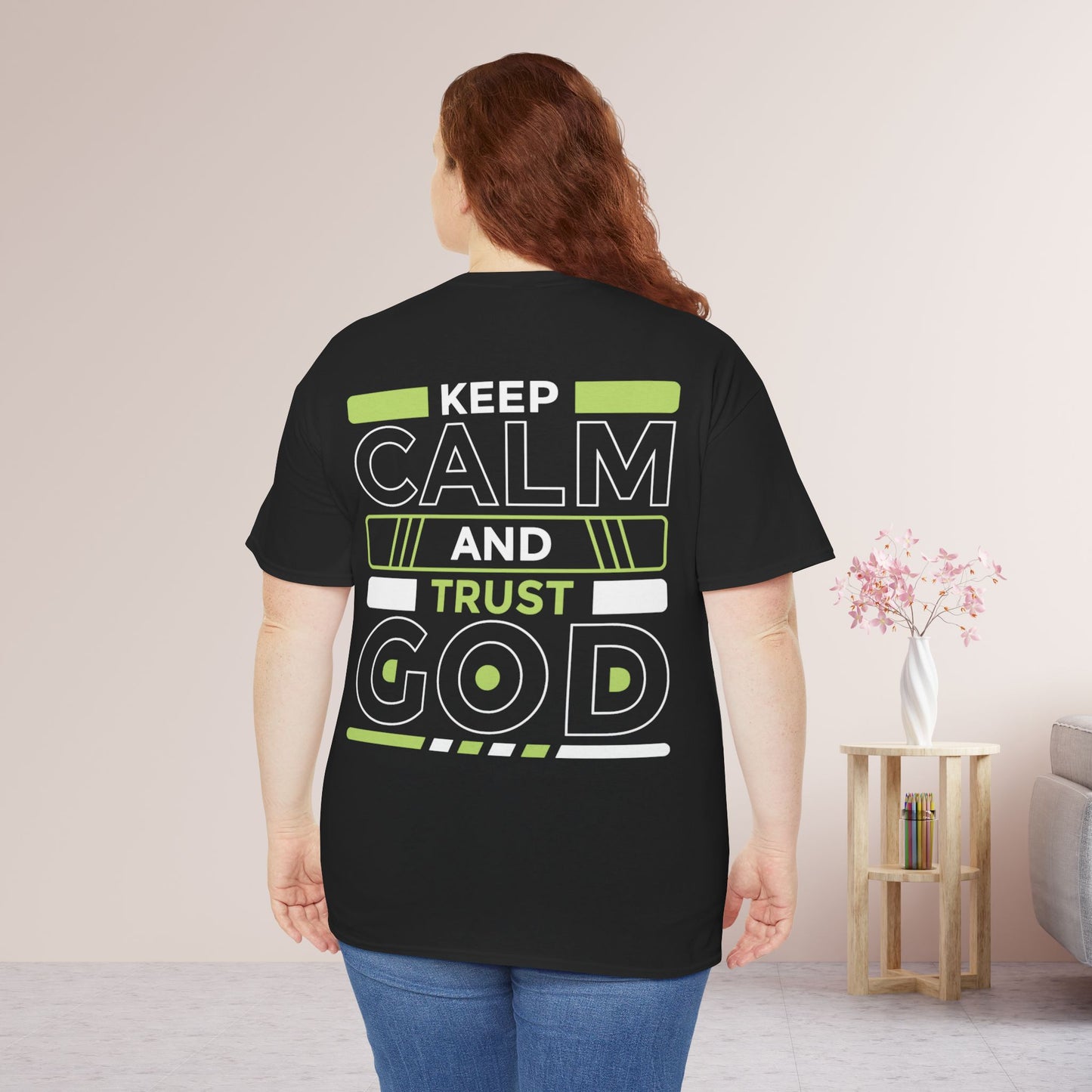 Keep Calm and Trust God Heavy Cotton Tee