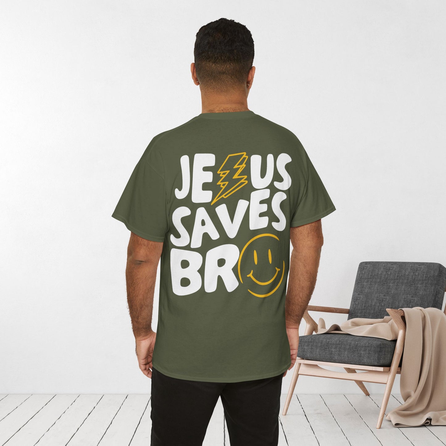 Jesus Saves Bro Heavy Cotton Tee