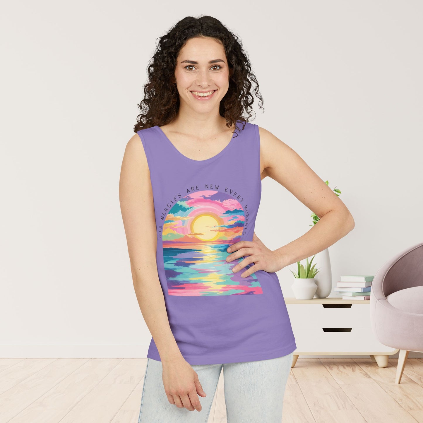 His Mercies Are New Every Morning Comfort Colors Garment-Dyed Tank Top