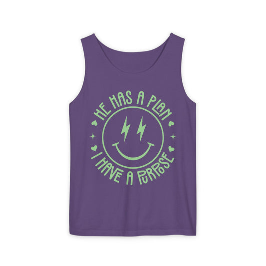 He Has a Plan I Have a Purpose Comfort Colors Garment-Dyed Tank Top