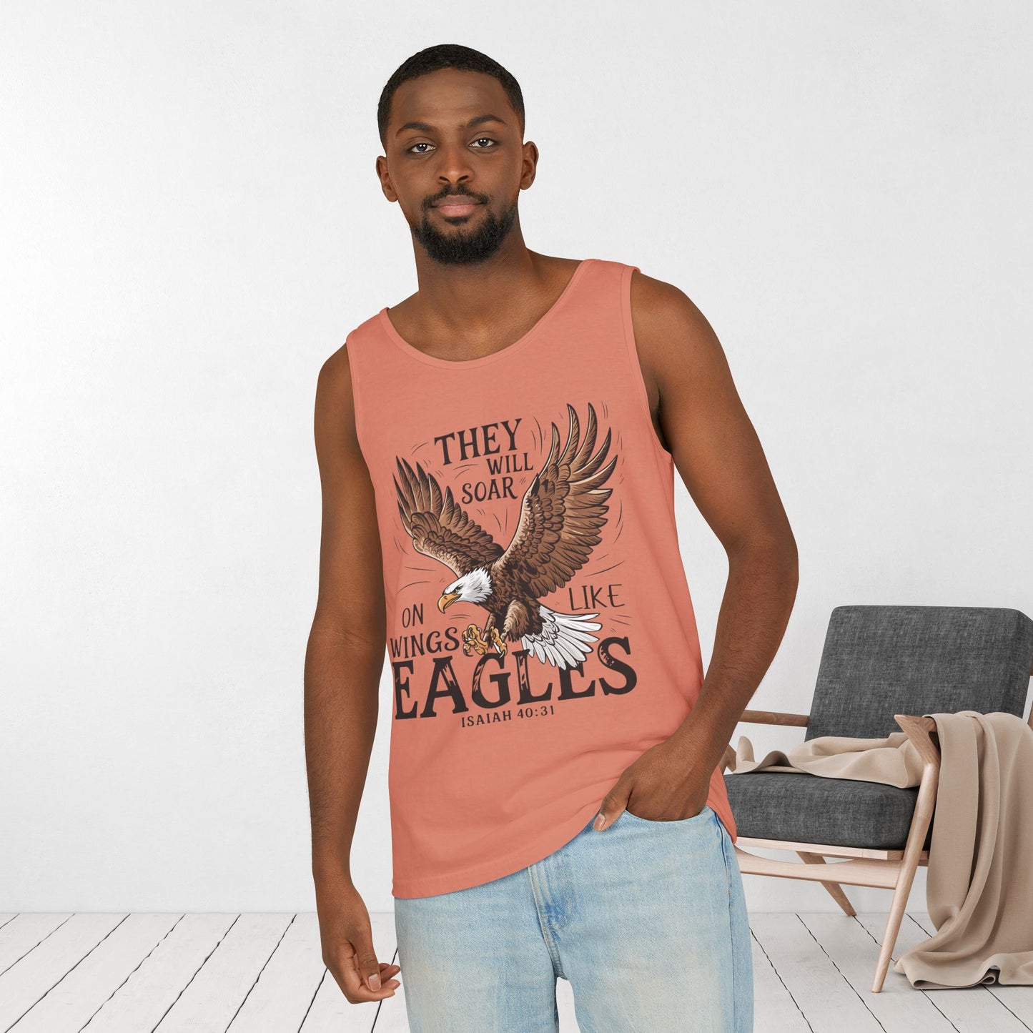 They Will Soar on Wings Like Eagles Comfort Colors Garment-Dyed Tank Top