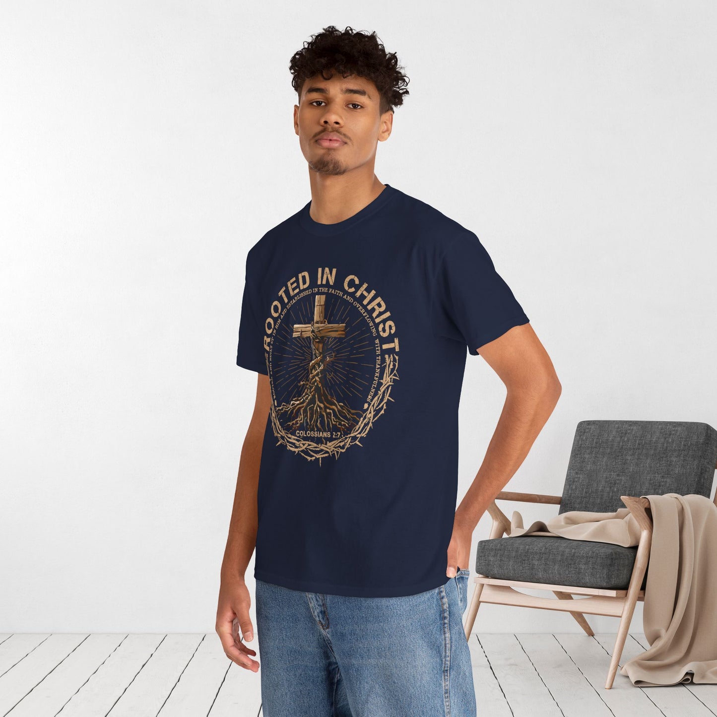 Rooted in Christ Heavy Cotton Tee