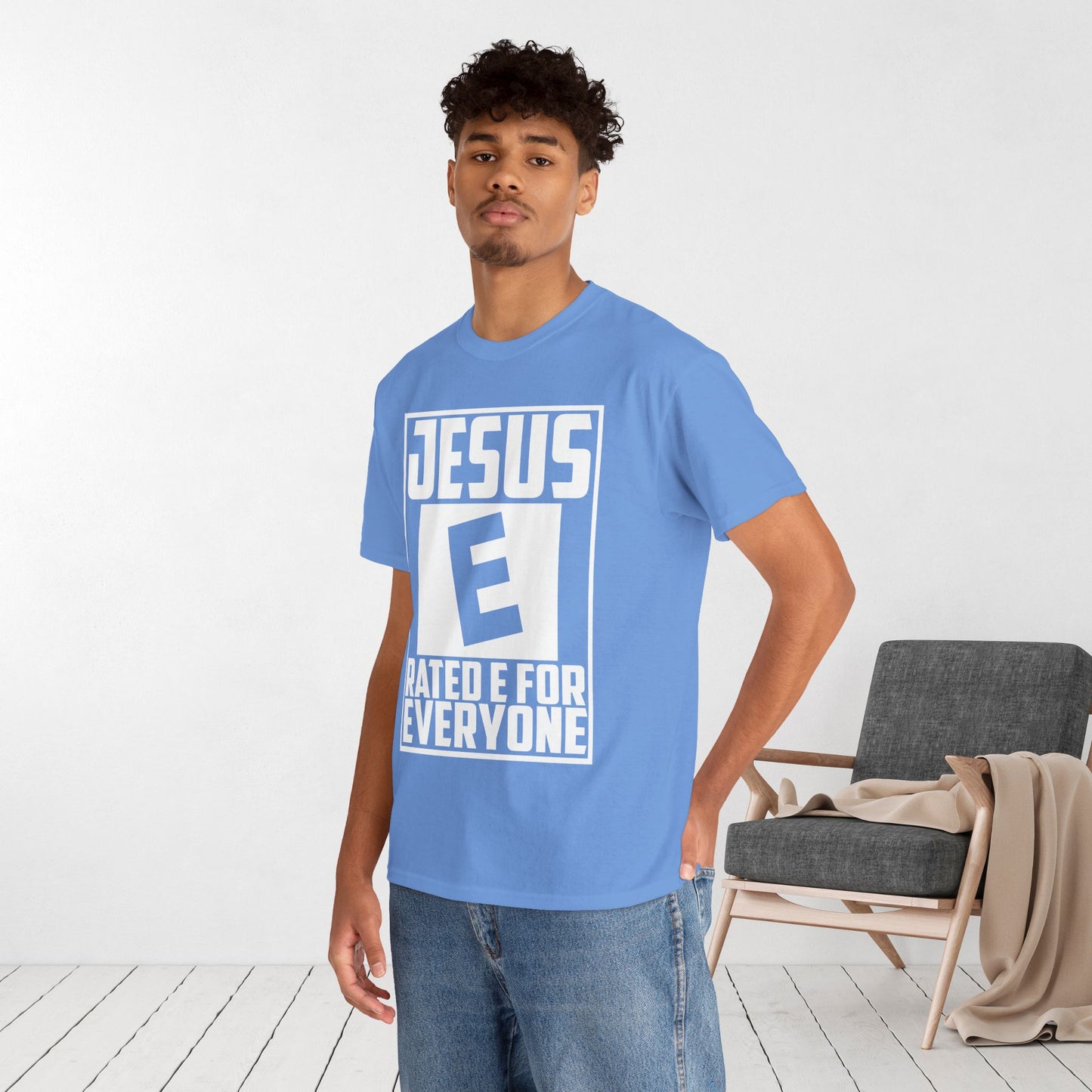 Jesus Rated E for Everyone Heavy Cotton Tee