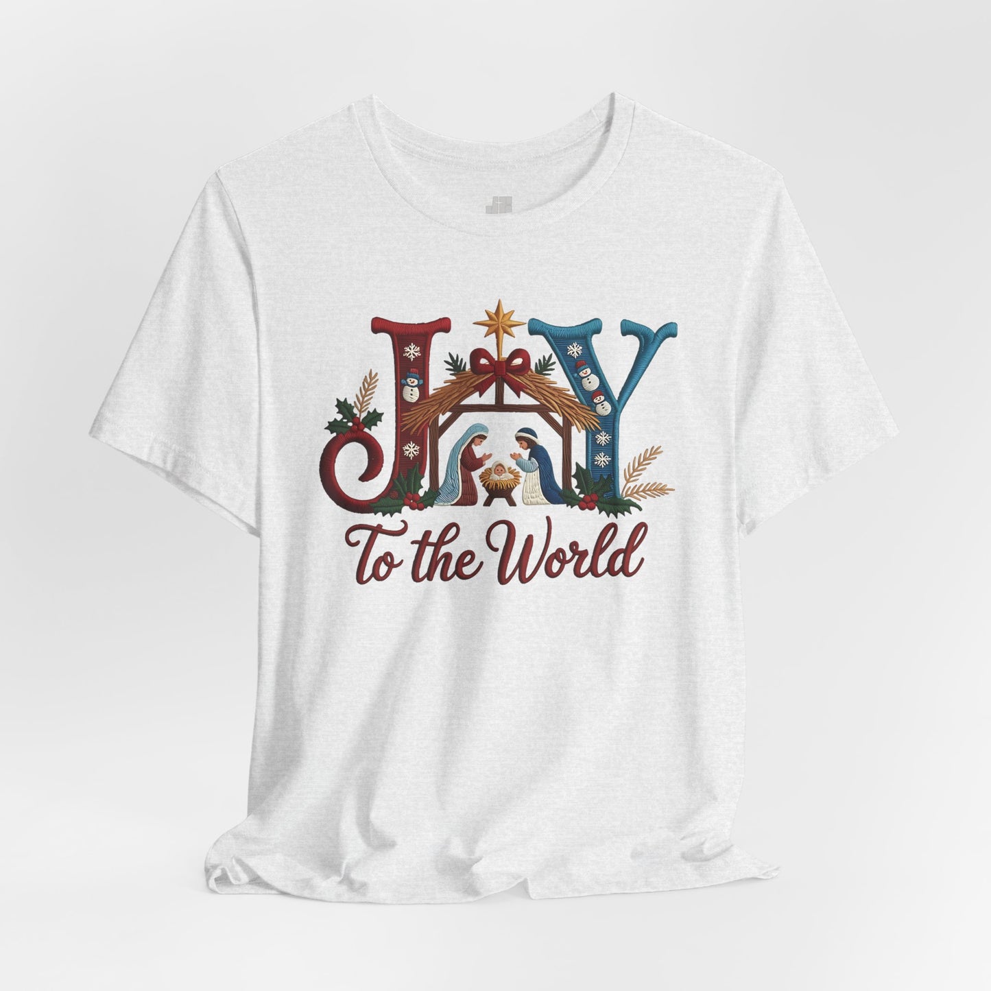 Joy to The World Soft Cotton Tee - Christian Christmas Shirt