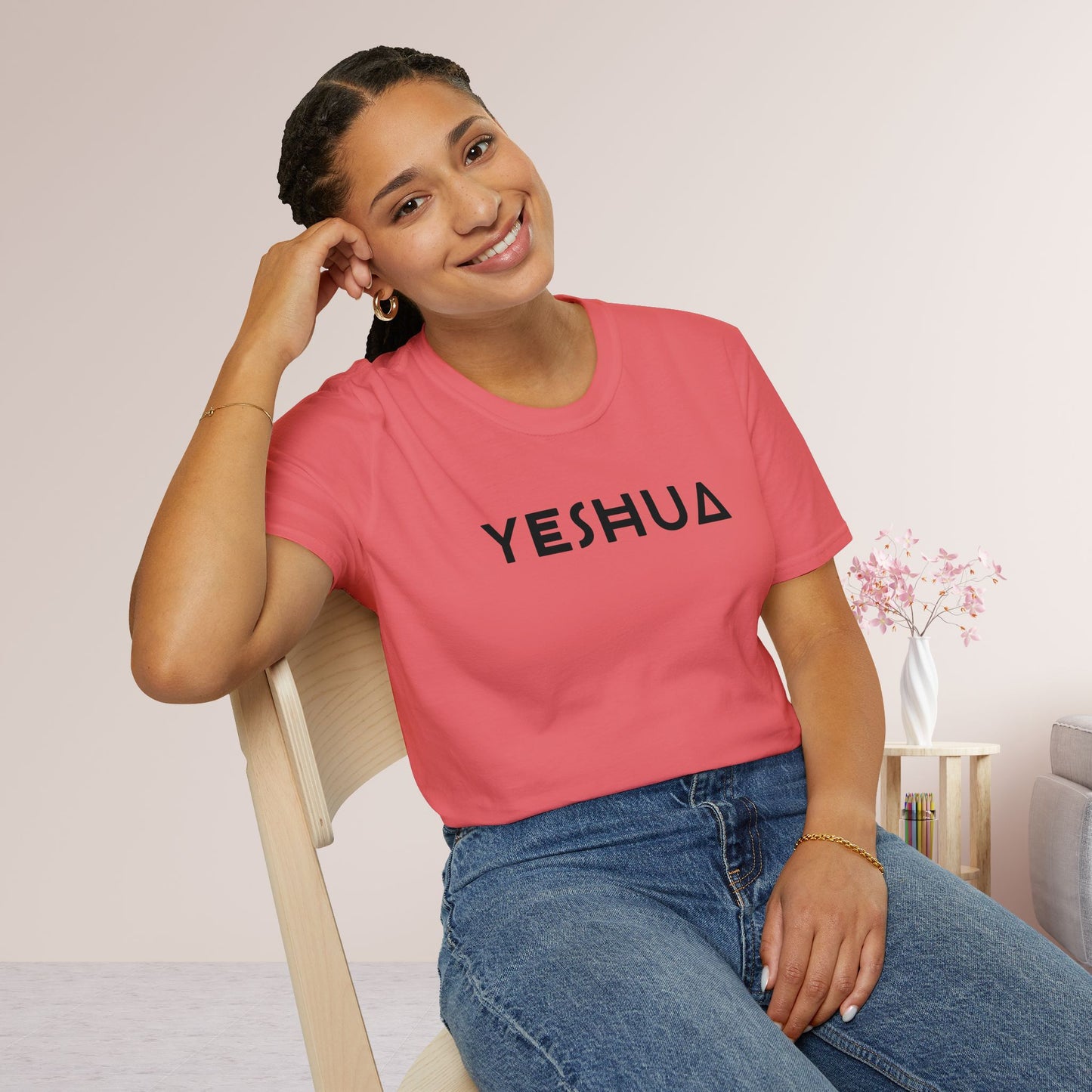 Unisex YESHUA Softstyle T-shirt - Minimalist Christian Shirt