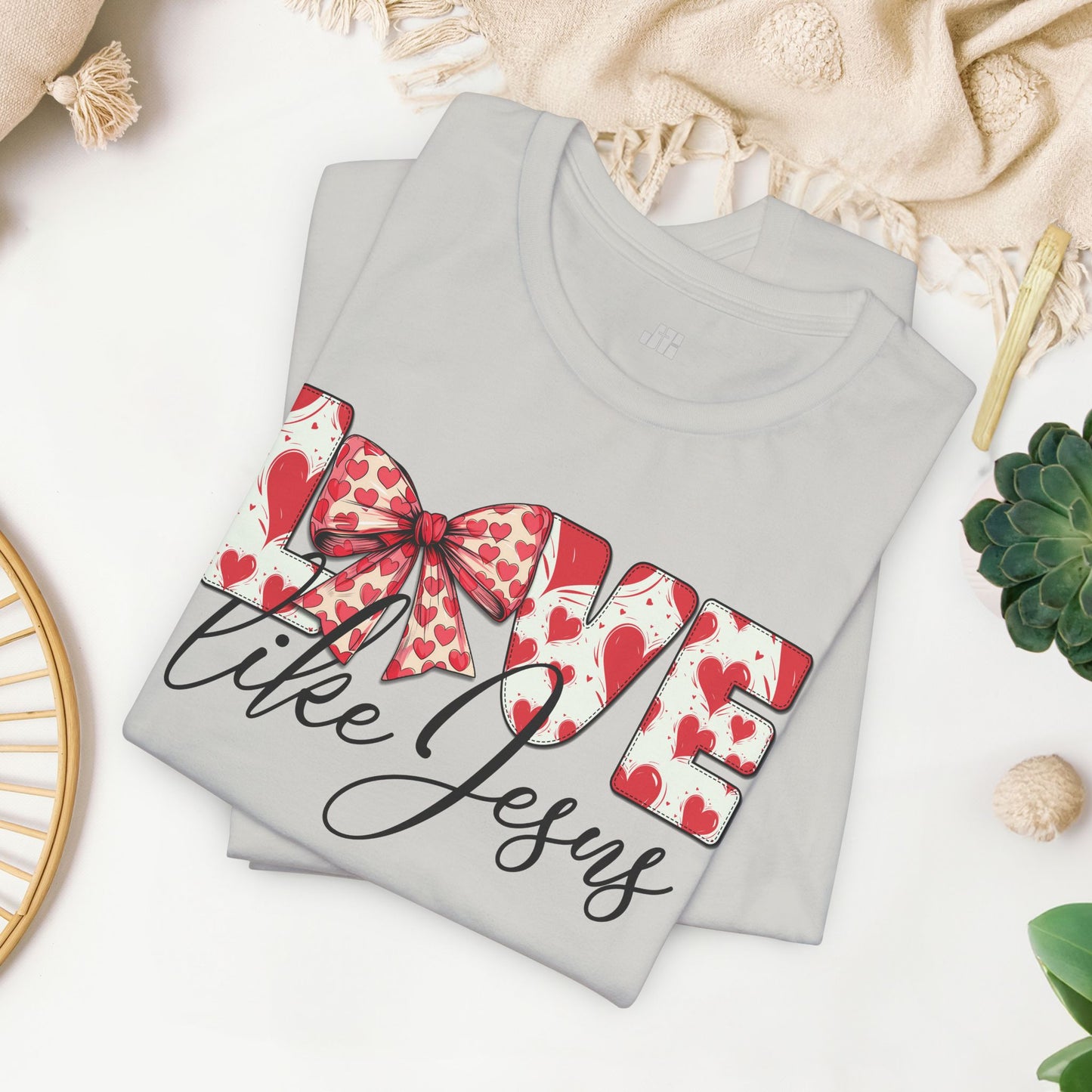 Love Like Jesus Soft Cotton Tee - Christian Shirt