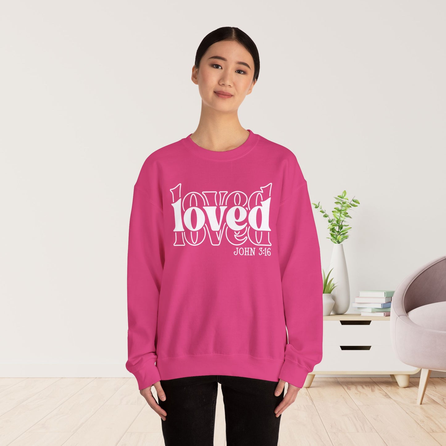 Loved John 3:16 Sweatshirt - Christian Mom Sweatshirt