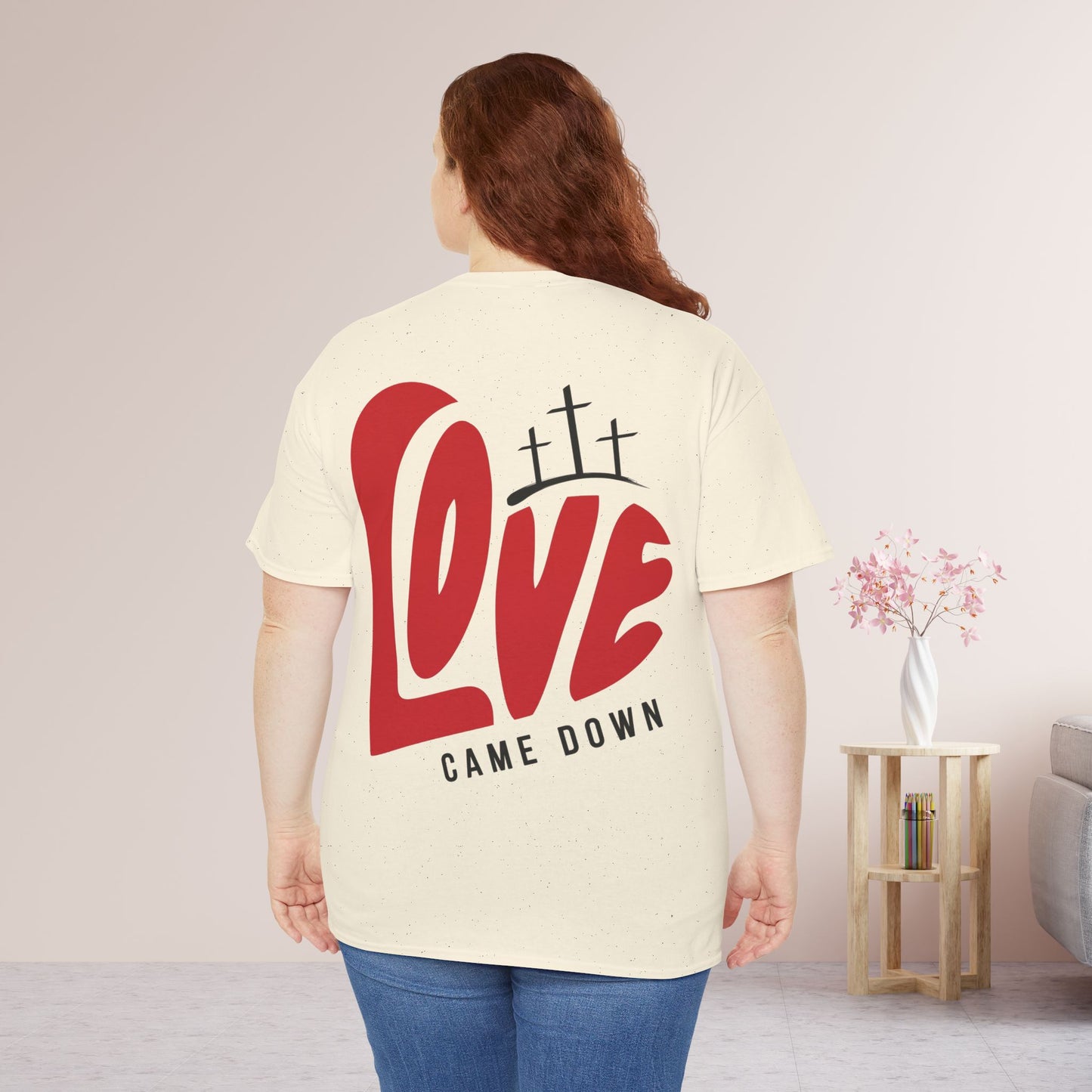 Love Came Down Heavy Cotton Tee - Luke 2:11