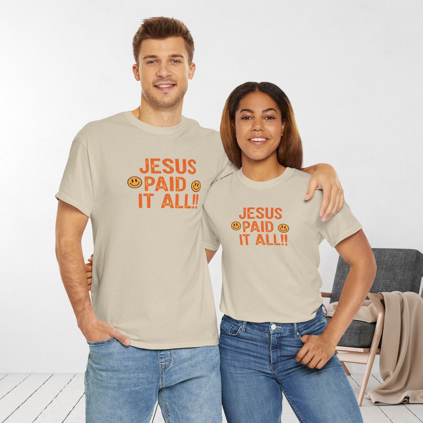 Jesus Paid It All Heavy Cotton Tee