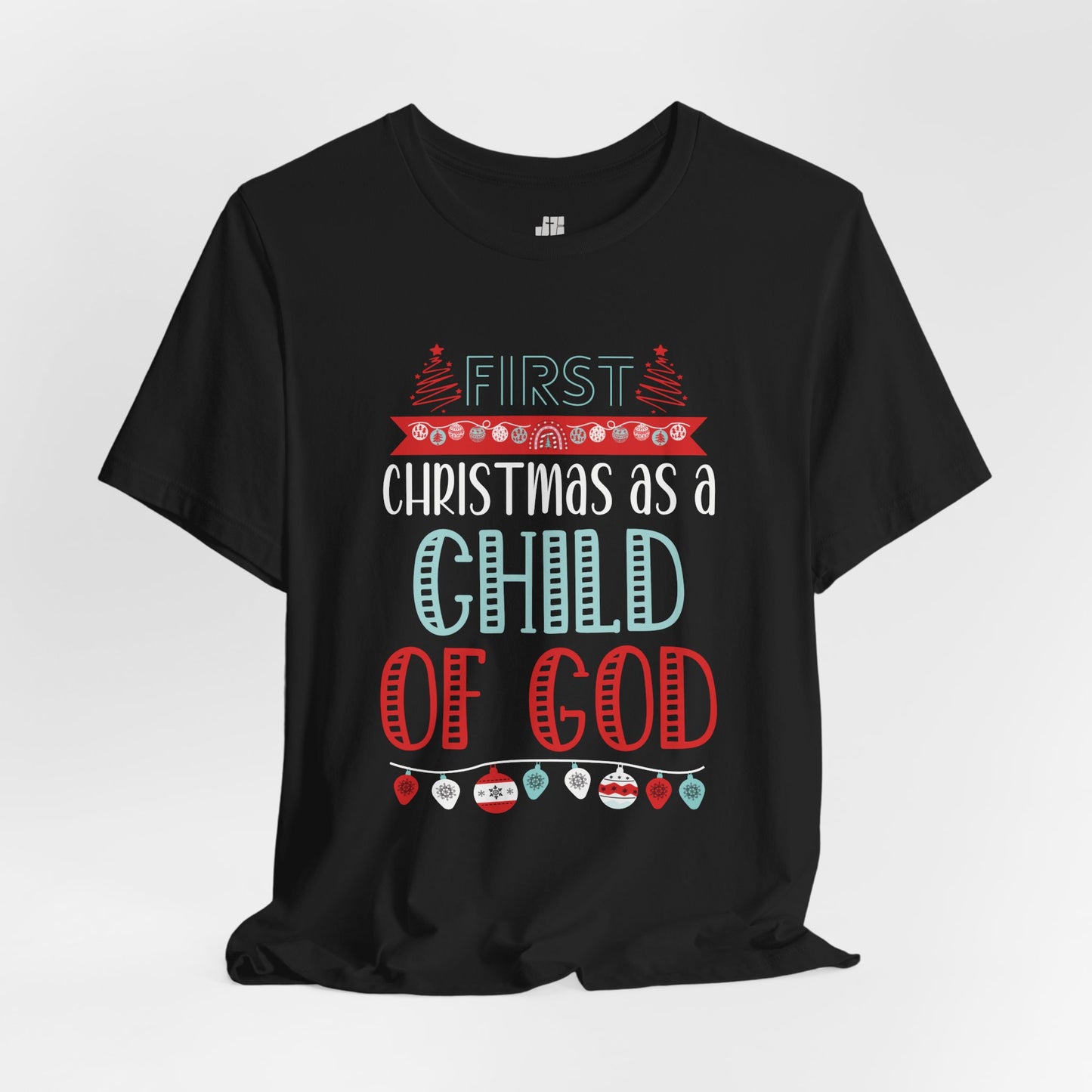First Christmas As a Child of God Soft Cotton Tee - First Christmas Shirt