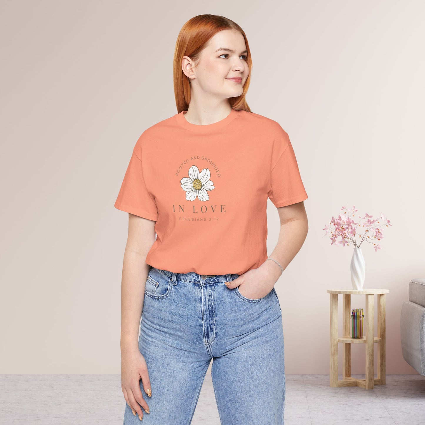 Rooted and Grounded in Love Soft Cotton Tee