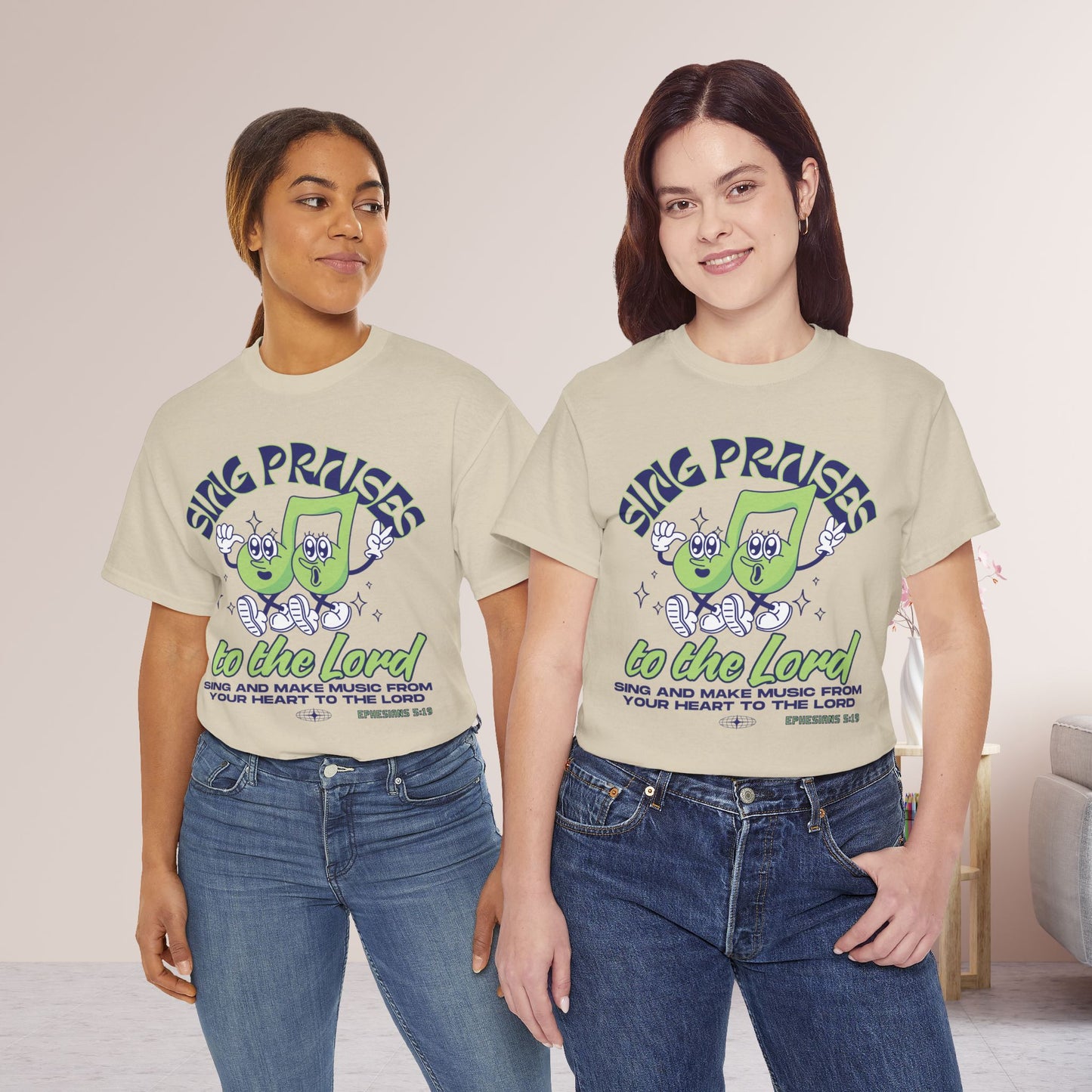 Sing Praises To The Lord Heavy Cotton Tee
