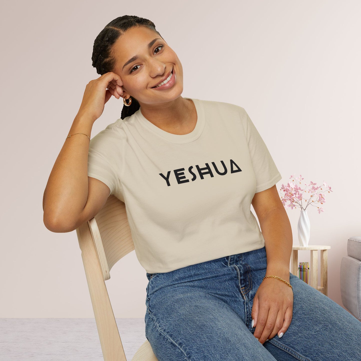 Unisex YESHUA Softstyle T-shirt - Minimalist Christian Shirt