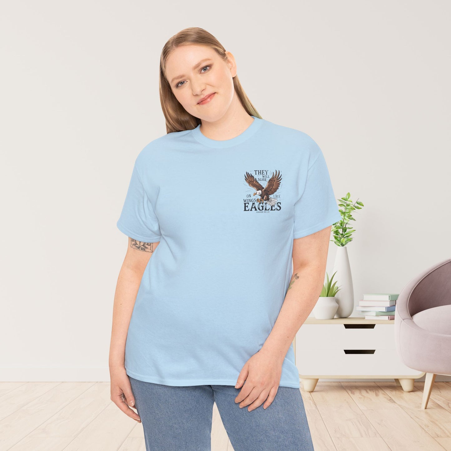 They Will Soar on Wings Like Eagles Heavy Cotton Tee