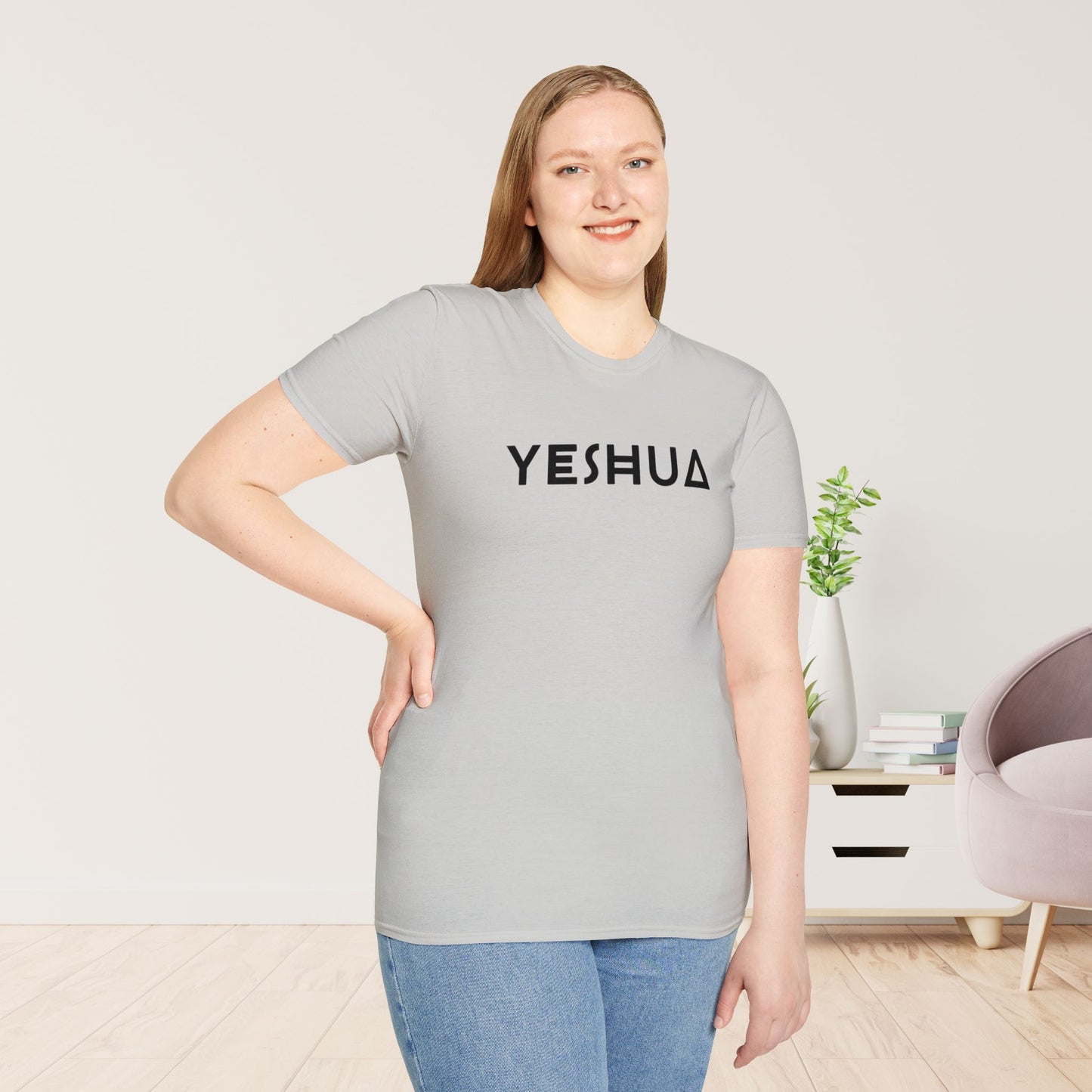 Unisex YESHUA Softstyle T-shirt - Minimalist Christian Shirt