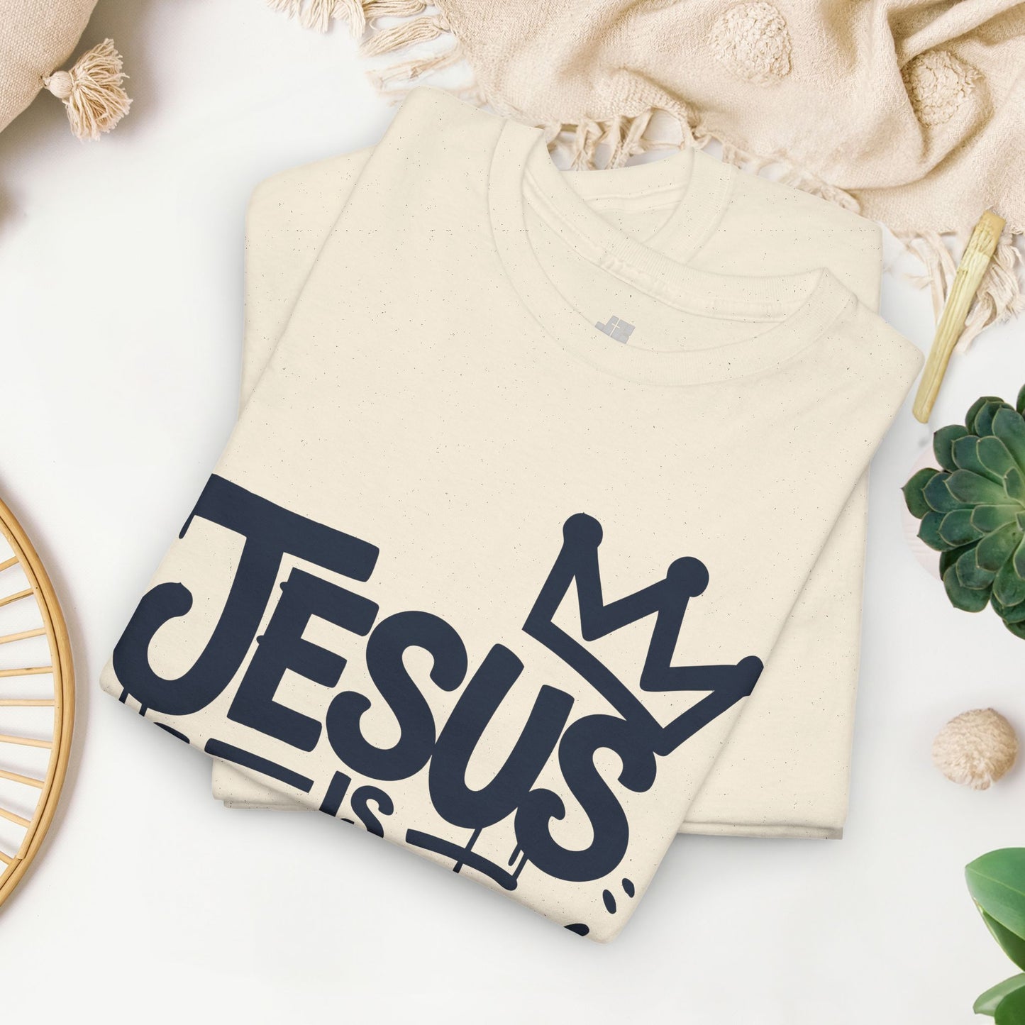 Jesus is King Heavy Cotton Tee