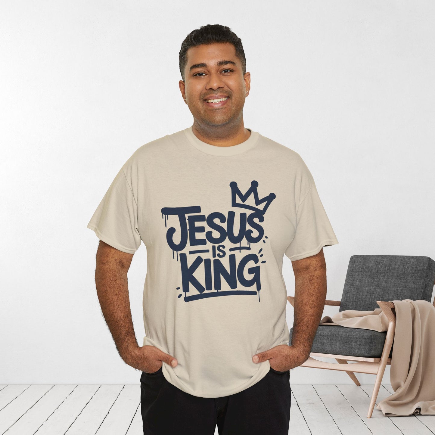 Jesus is King Heavy Cotton Tee