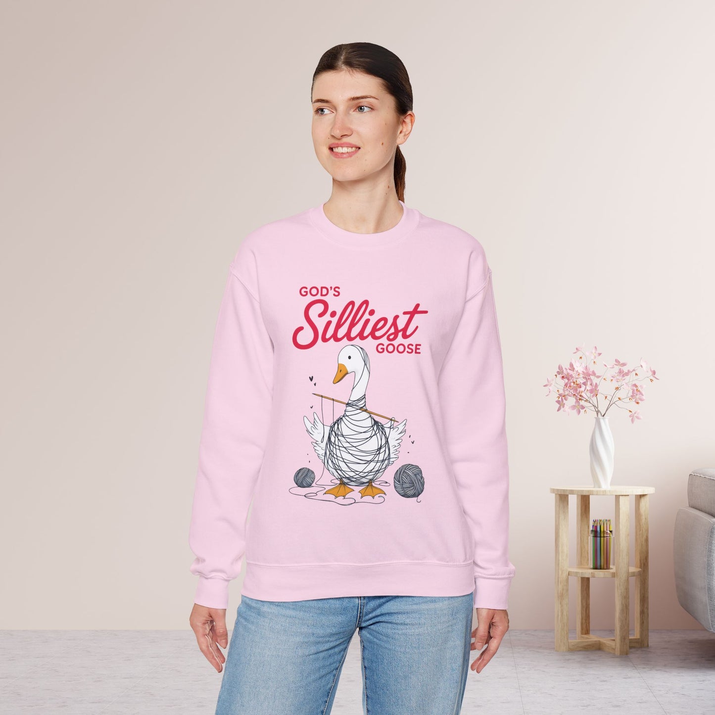 God's Silliest Goose Sweatshirt - Christian Crewneck Pullover