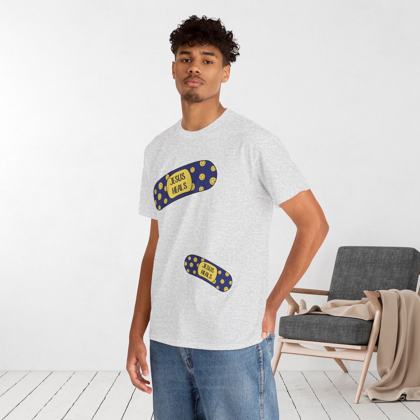 Jesus Heals Heavy Cotton Tee