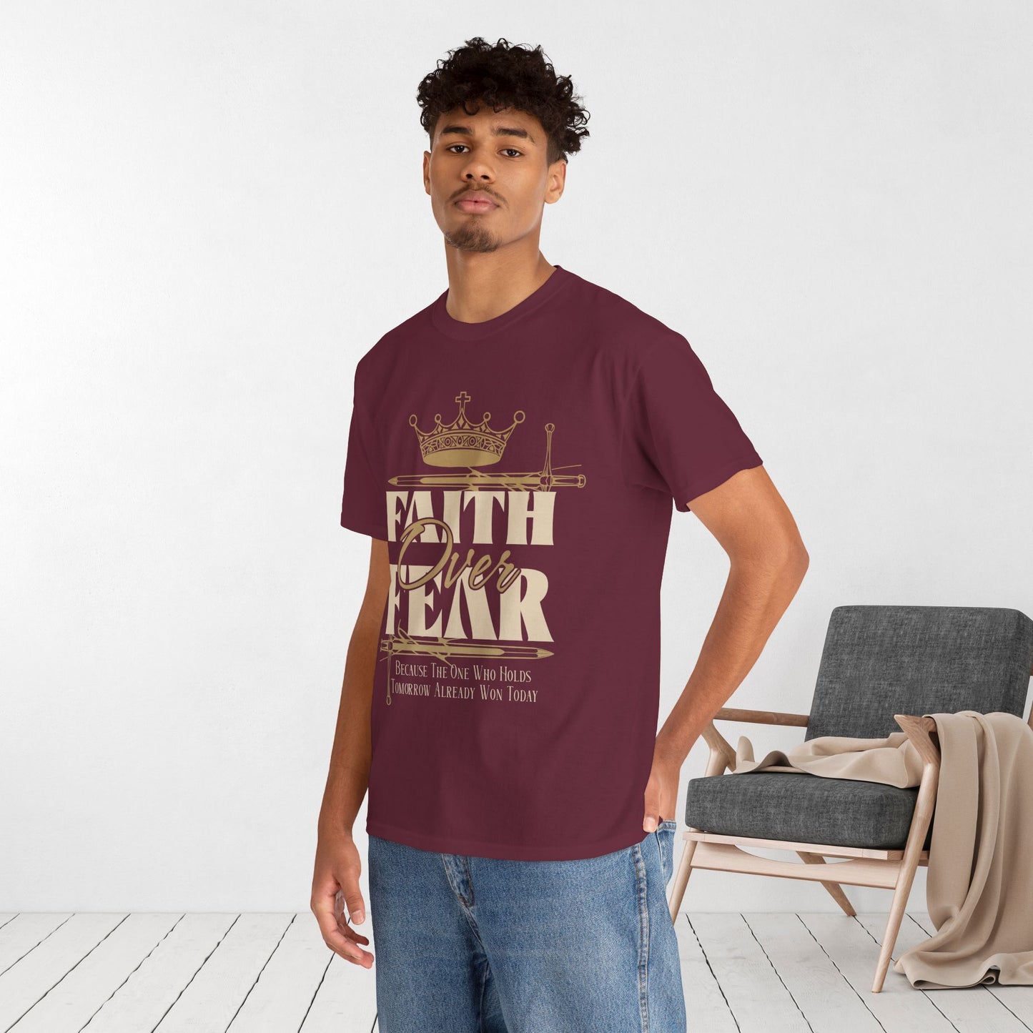 Faith Over Fear Heavy Cotton Tee