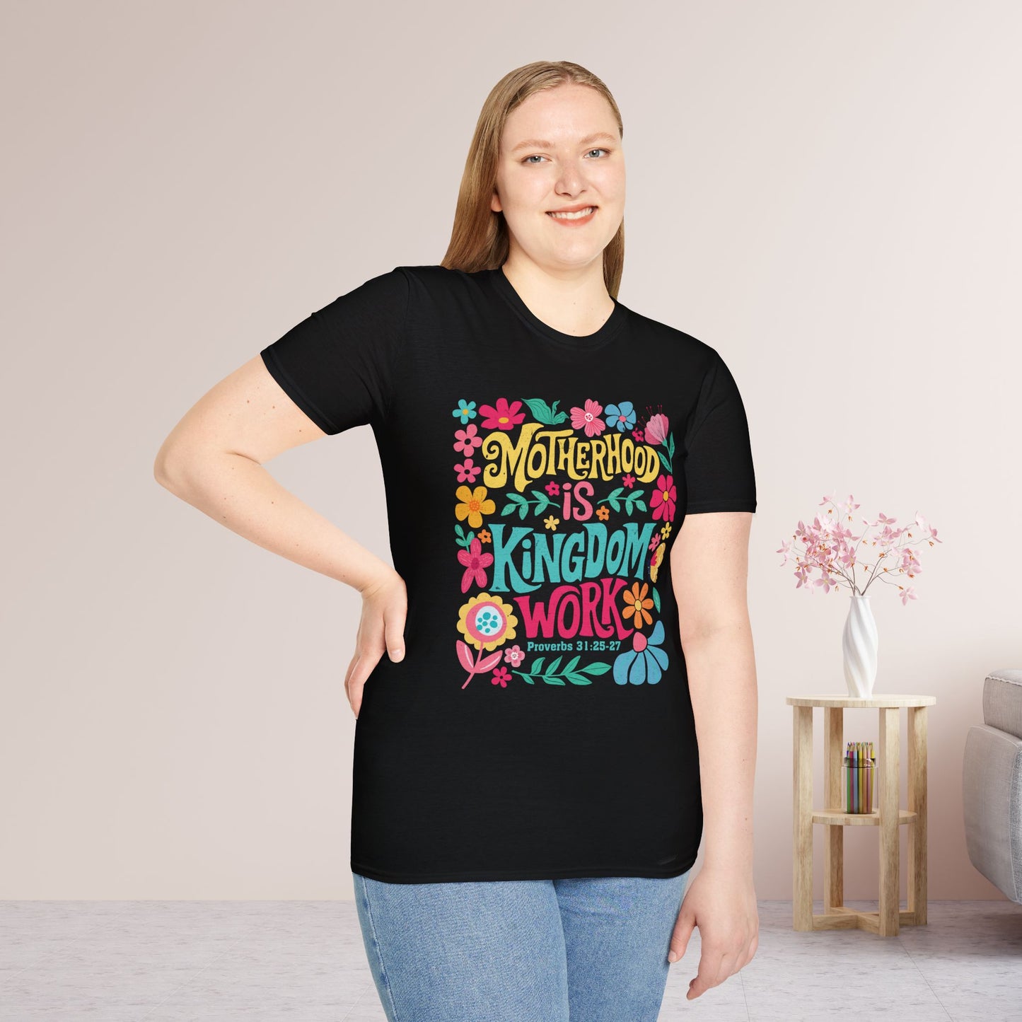 Motherhood is Kingdom Work Softstyle T-shirt