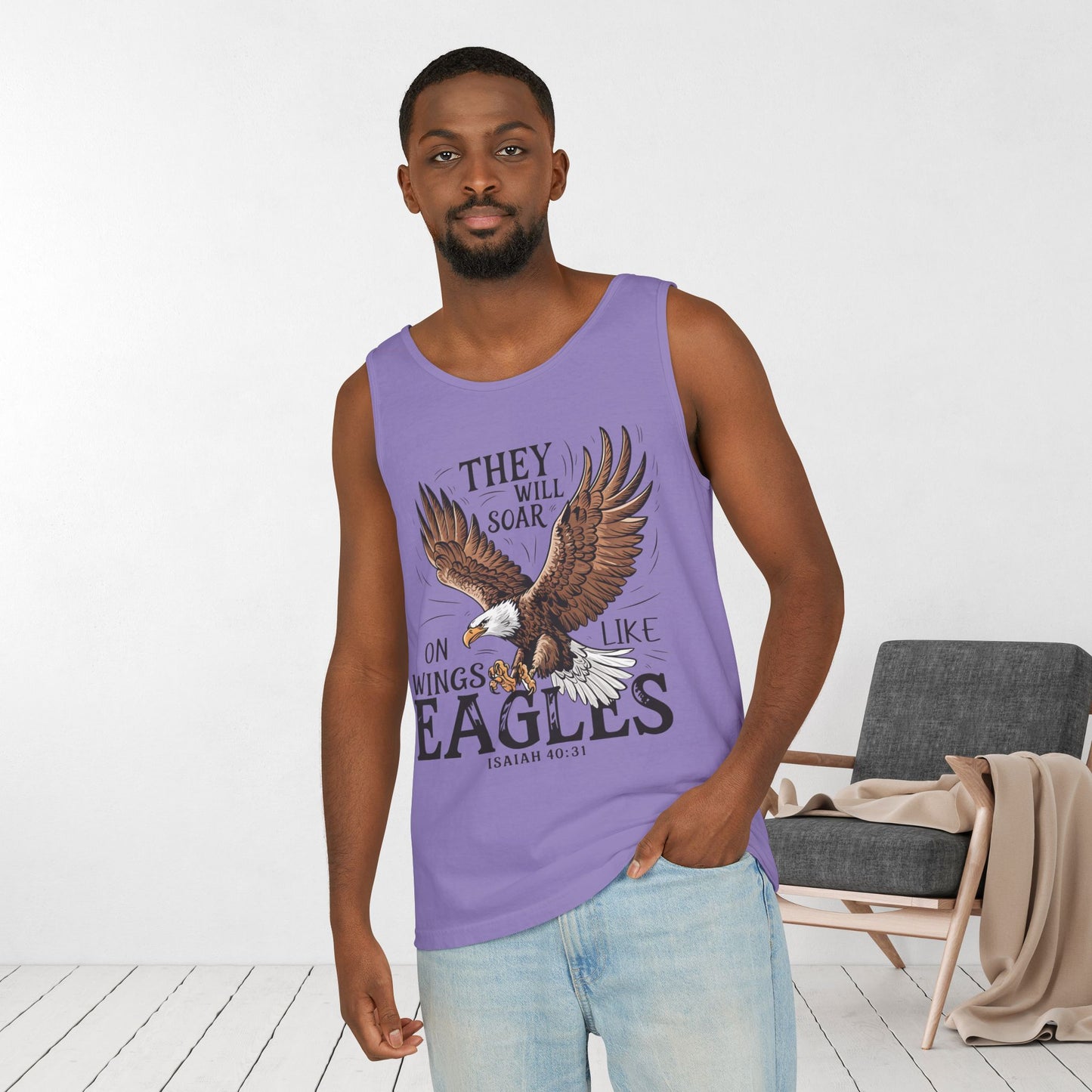 They Will Soar on Wings Like Eagles Comfort Colors Garment-Dyed Tank Top