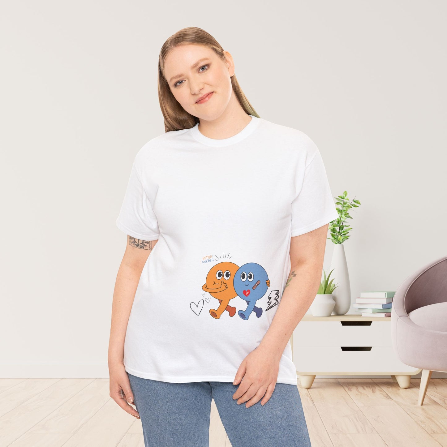 Better Together in Christ – He Heals the Brokenhearted Heavy Cotton Tee