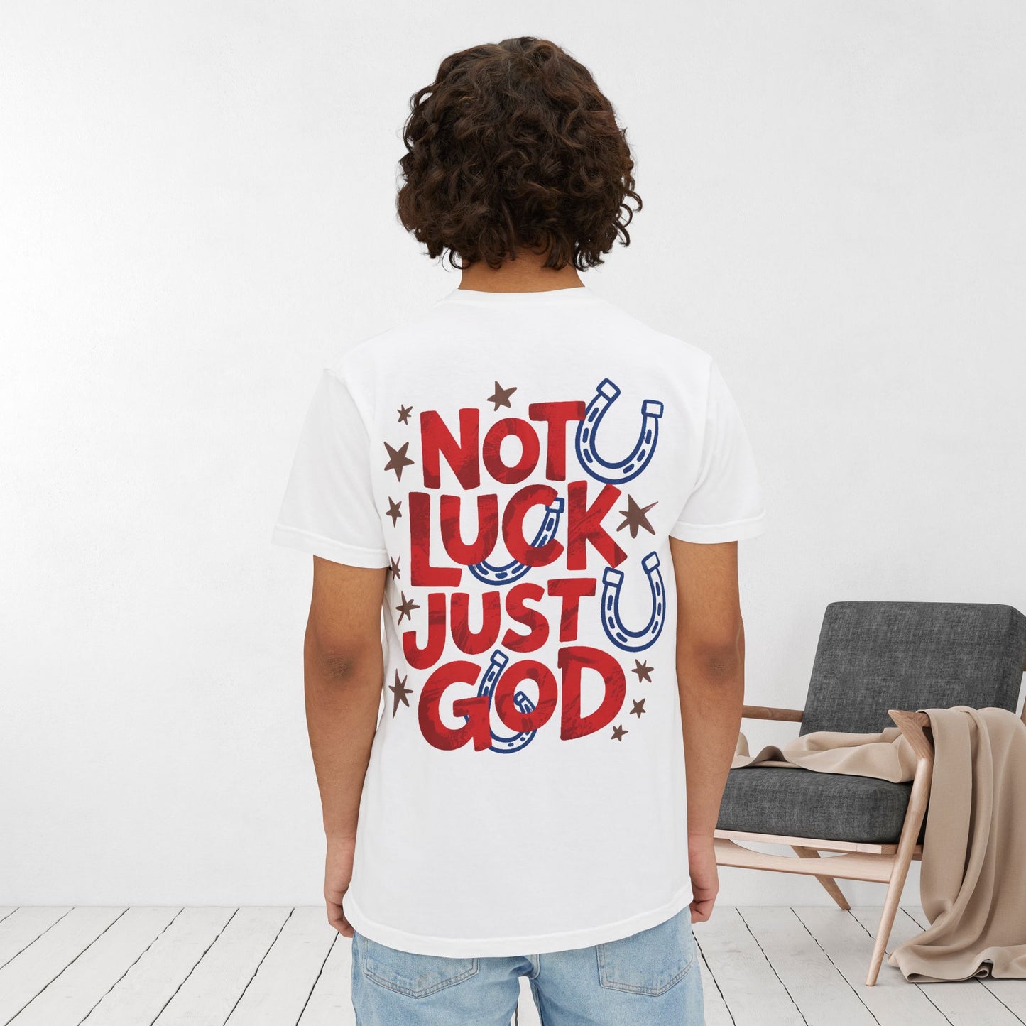 Not Luck Just God Comfort Colors Pocket T-Shirt