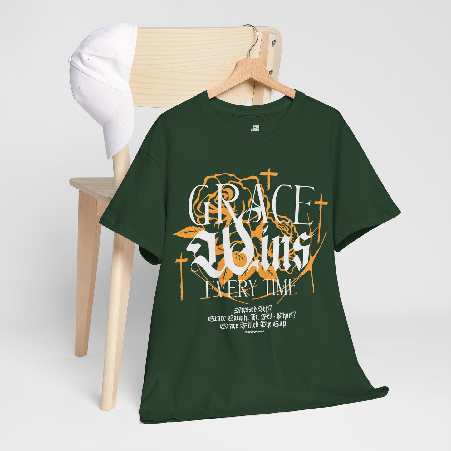 Grace Wins Every Time Heavy Cotton Tee