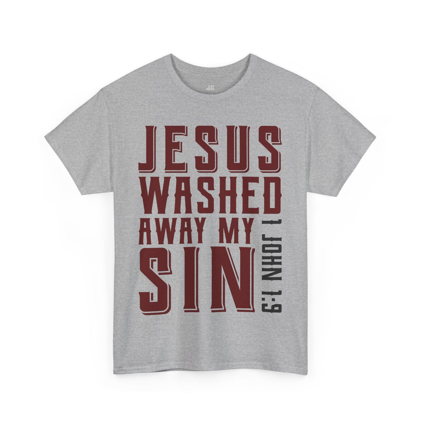 Jesus Washed Away My Sin Heavy Cotton Tee