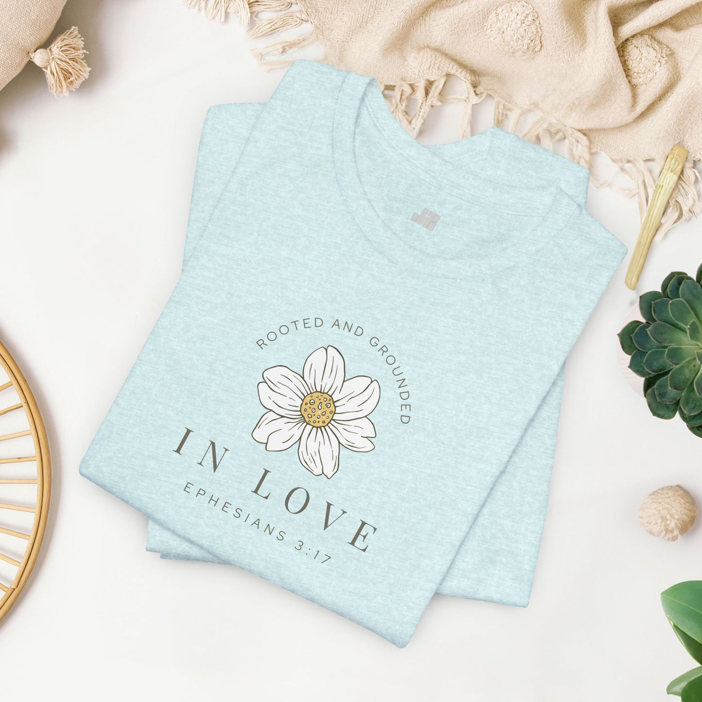 Rooted and Grounded in Love Soft Cotton Tee