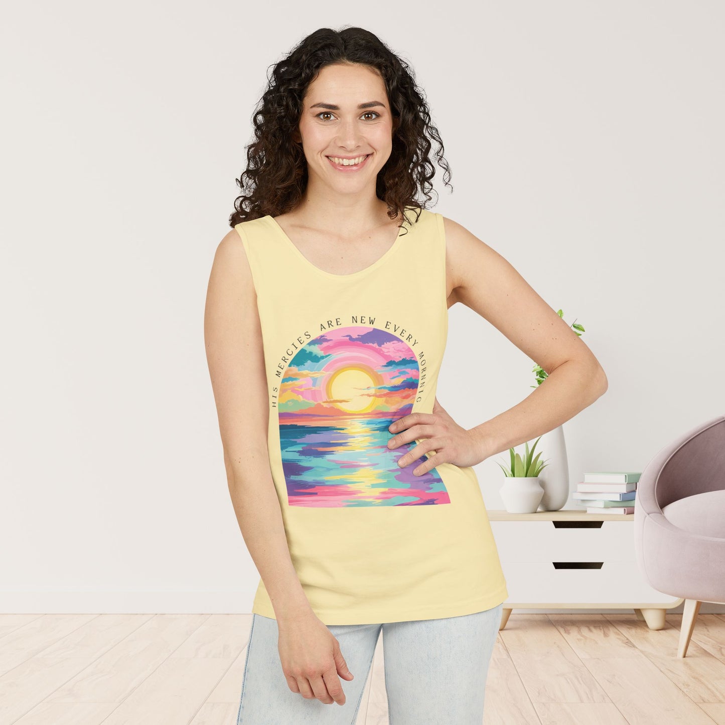 His Mercies Are New Every Morning Comfort Colors Garment-Dyed Tank Top