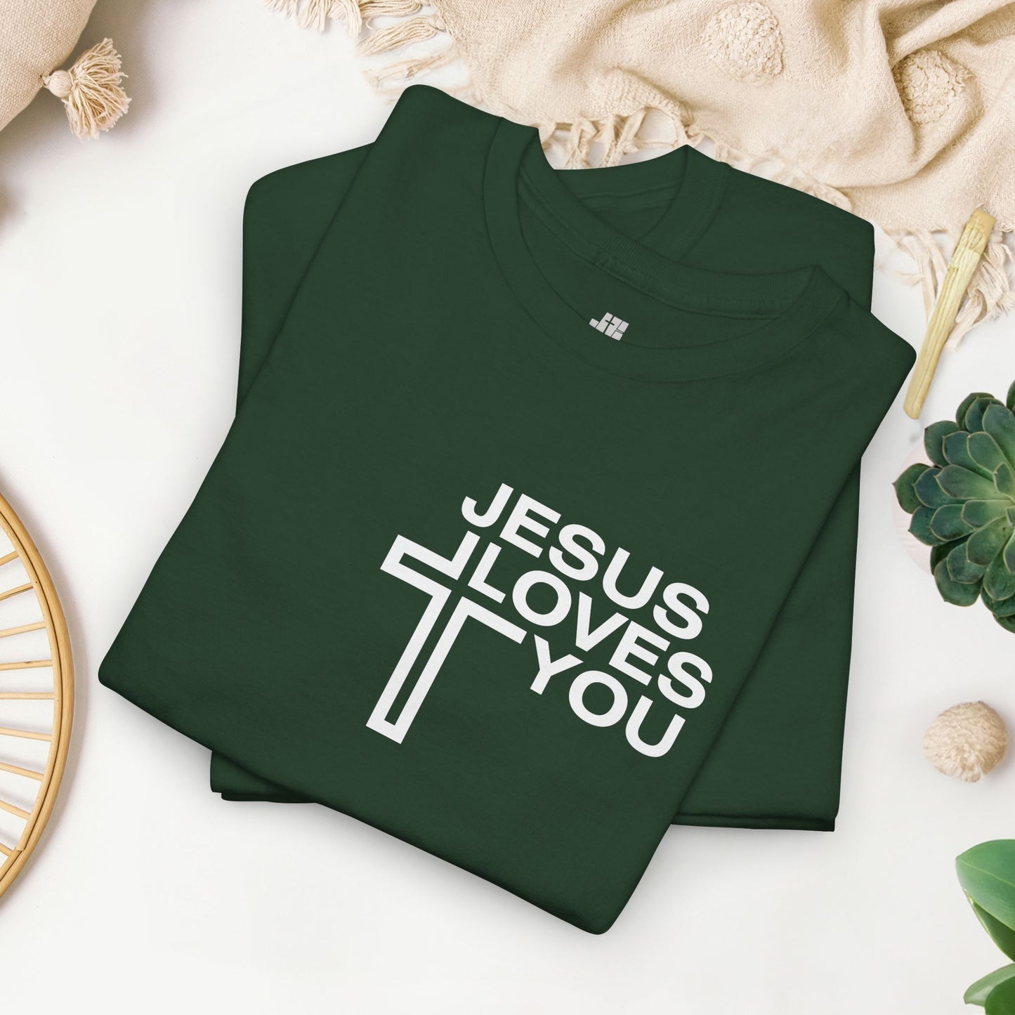 Jesus Loves You Heavy Cotton Tee