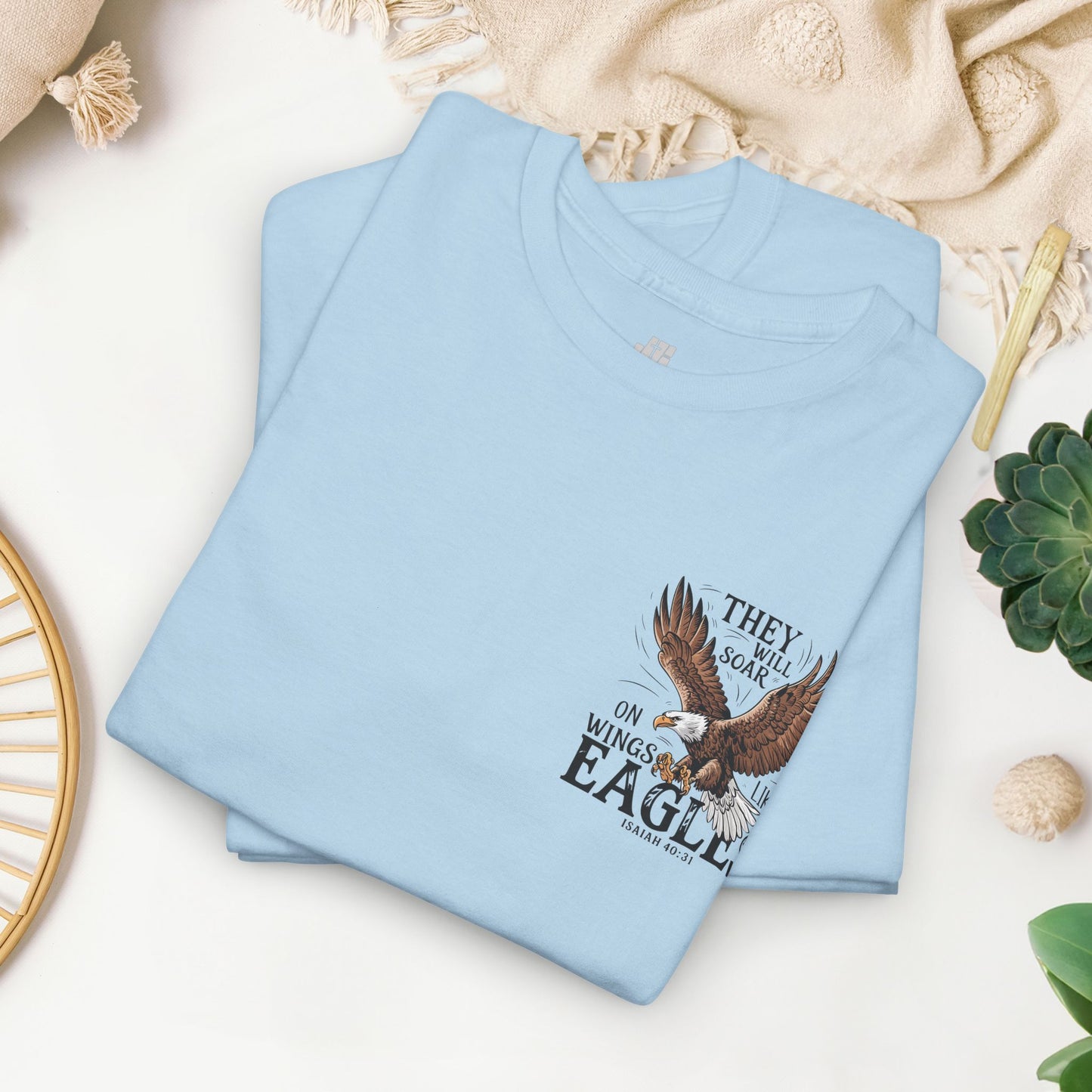 They Will Soar on Wings Like Eagles Heavy Cotton Tee