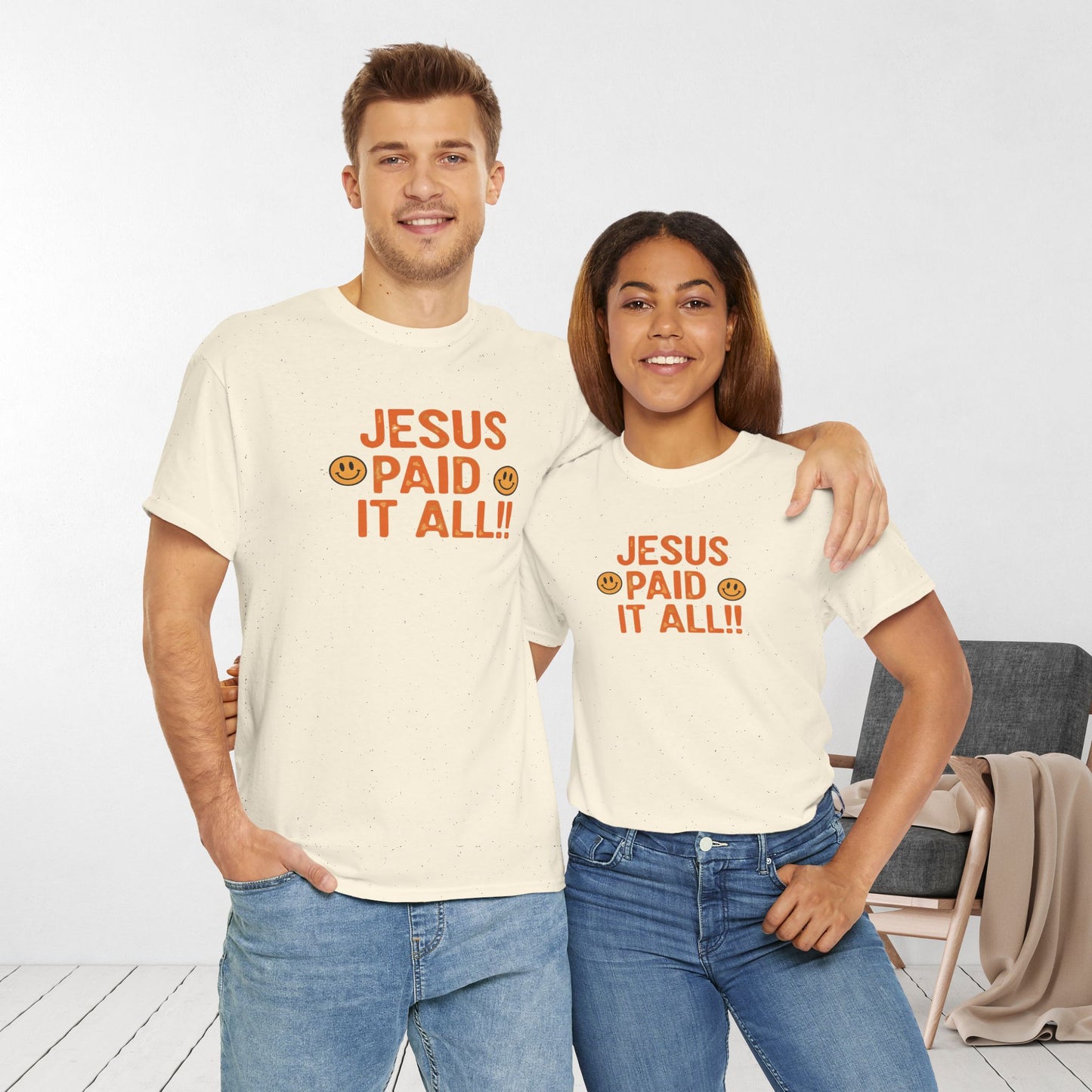Jesus Paid It All Heavy Cotton Tee