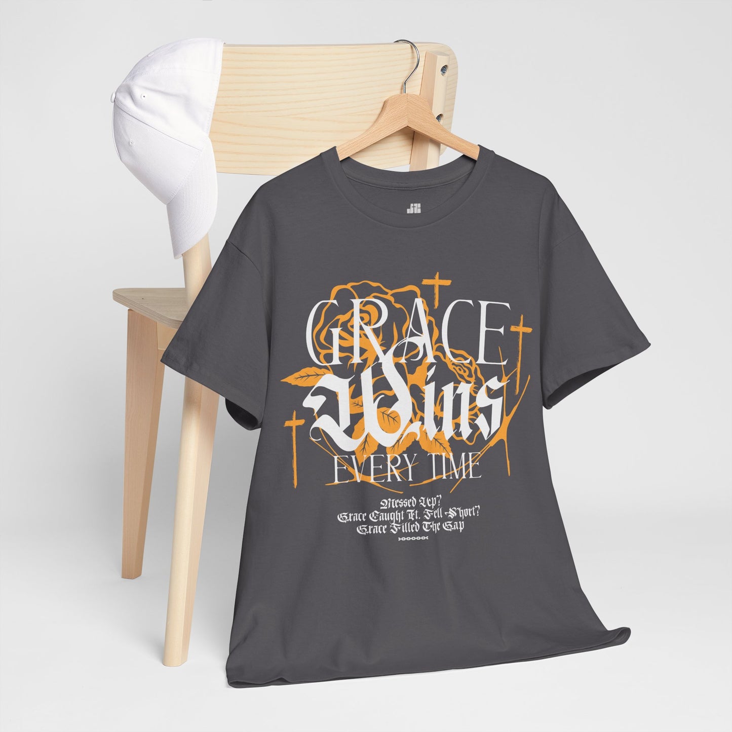 Grace Wins Every Time Heavy Cotton Tee