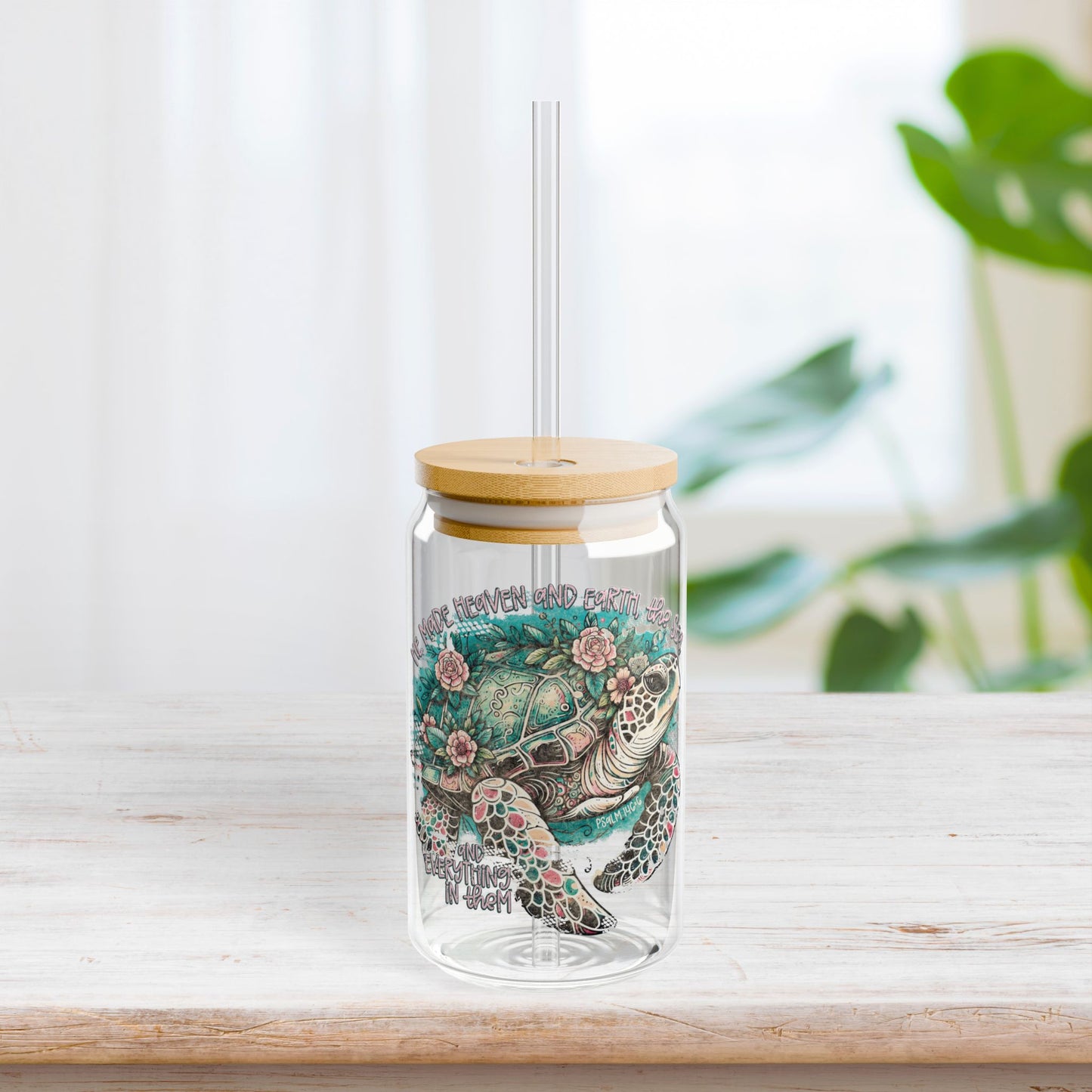 Maker of All Things Sipper Glass with Bamboo Lid & Straw - 16 oz