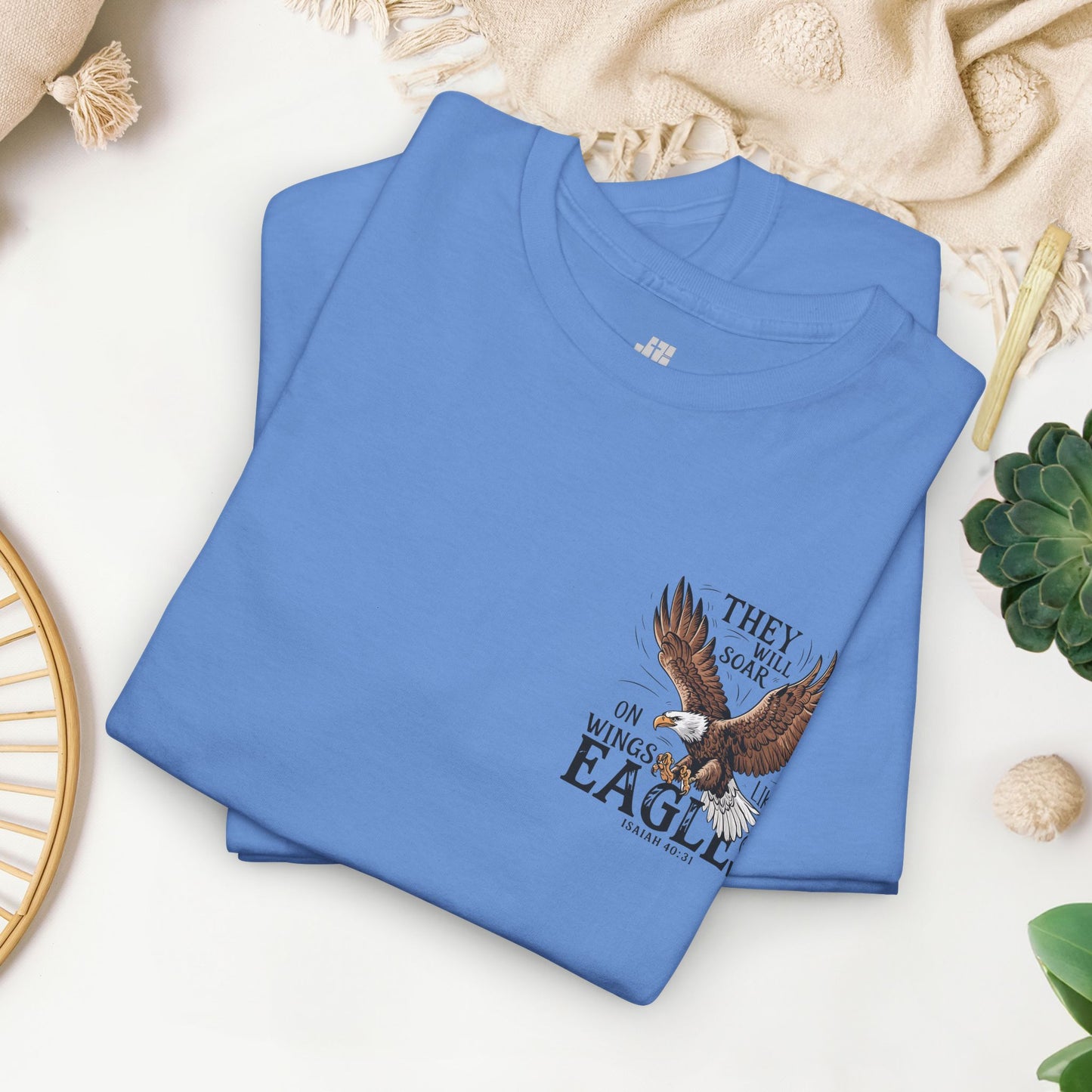 They Will Soar on Wings Like Eagles Heavy Cotton Tee