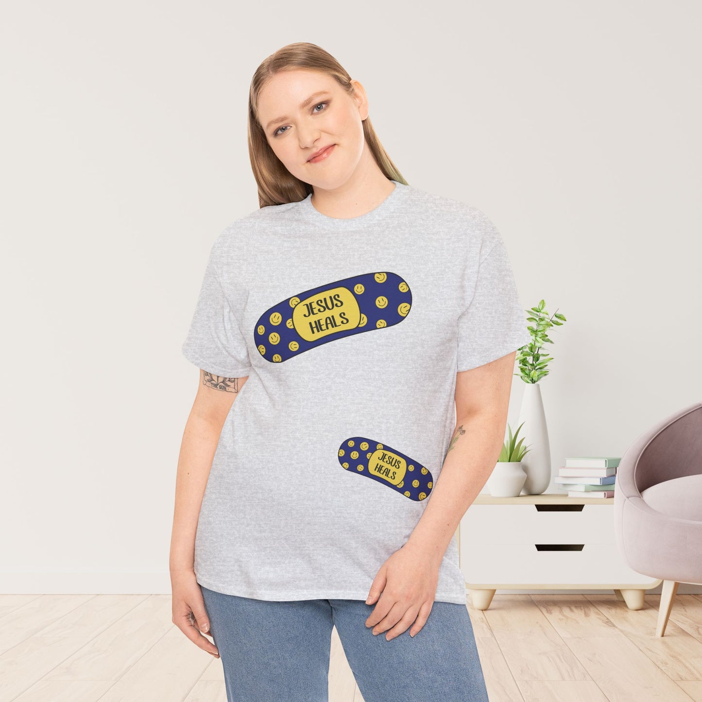 Jesus Heals Heavy Cotton Tee