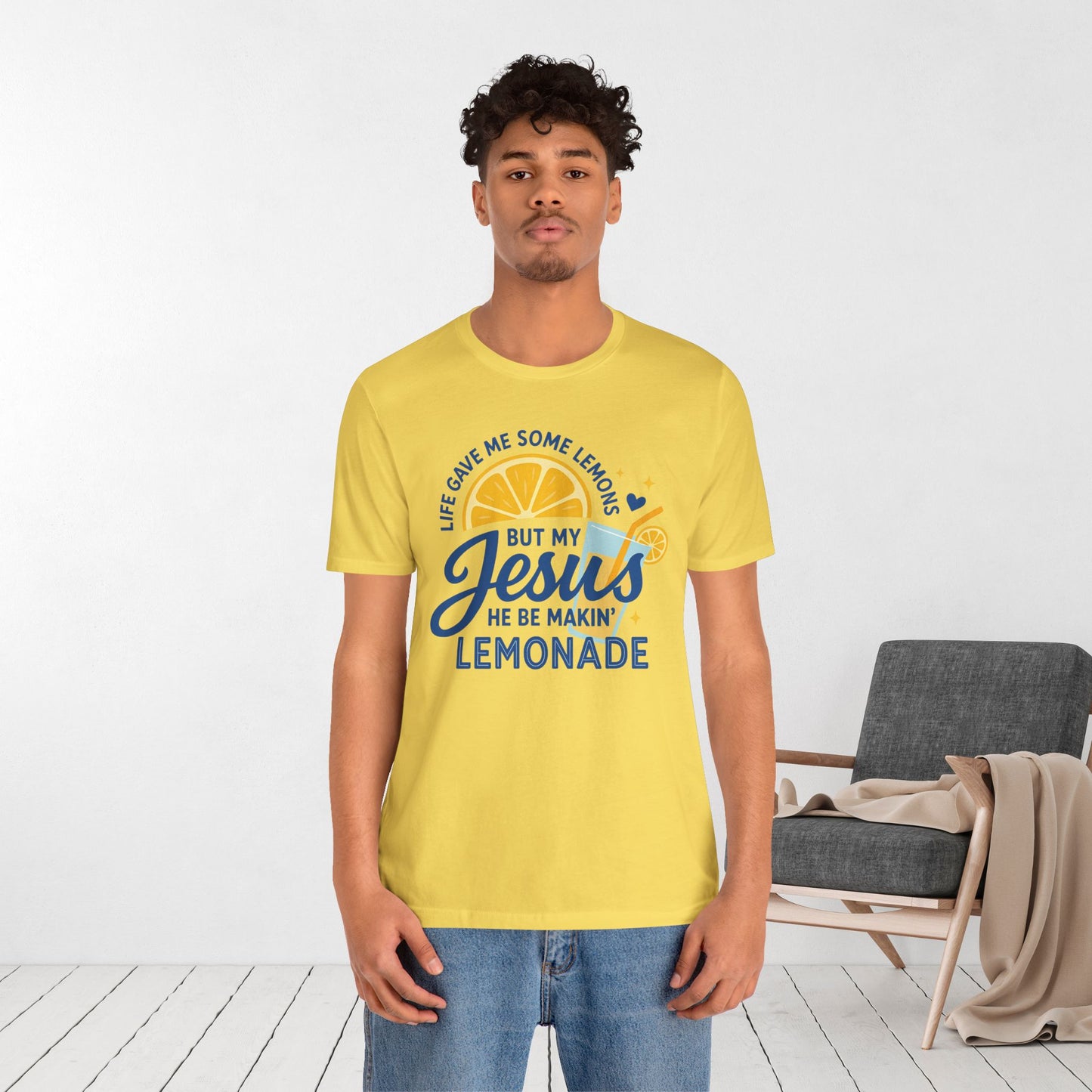 Life Gave Me Lemons But My Jesus Makes Lemonade Soft Cotton Tee