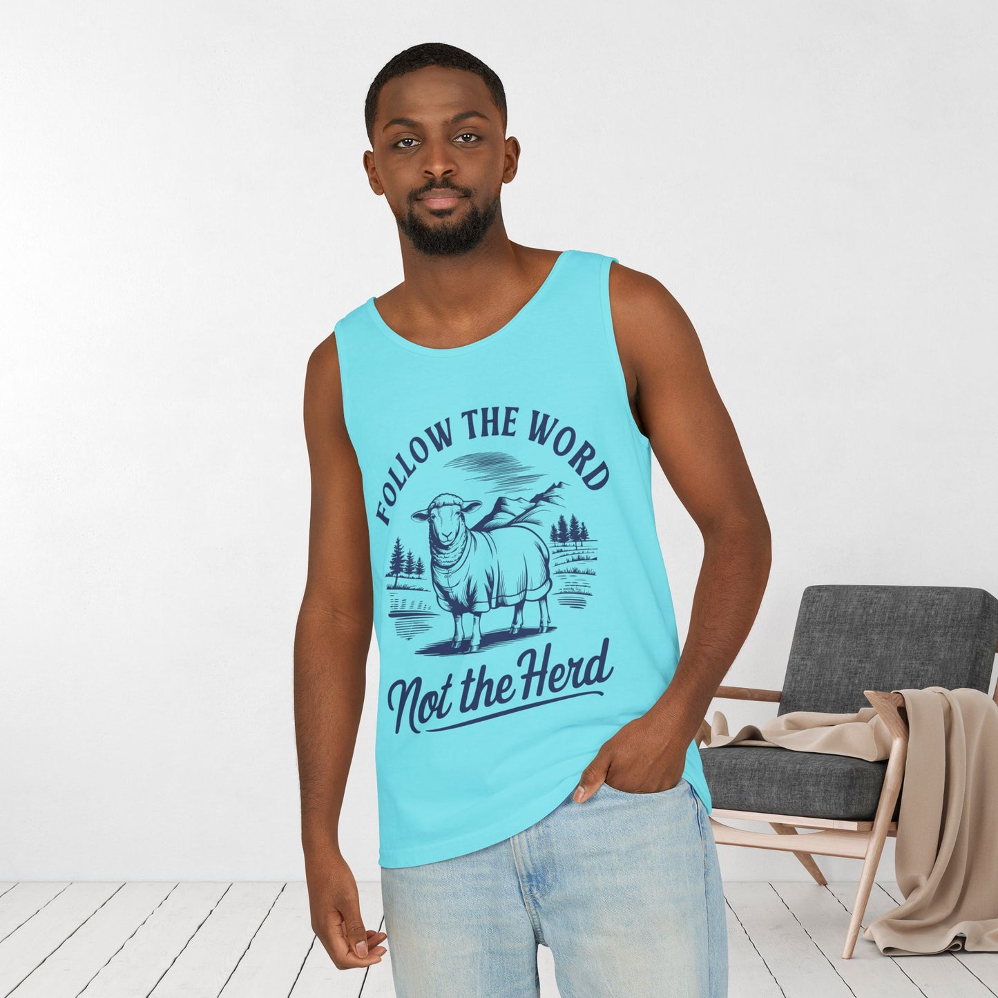 Follow the Word Not the Herd Comfort Colors Garment-Dyed Tank Top