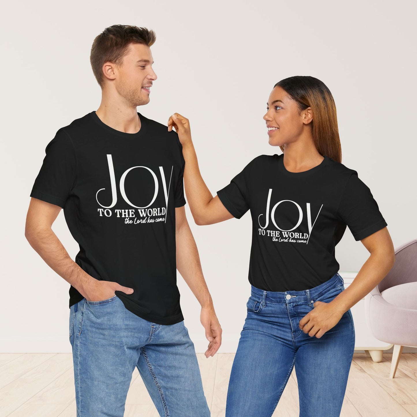 Joy to The World Soft Cotton Tee - Christian Christmas Shirt
