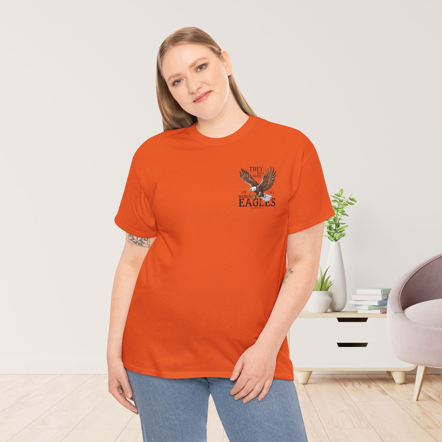 They Will Soar on Wings Like Eagles Heavy Cotton Tee